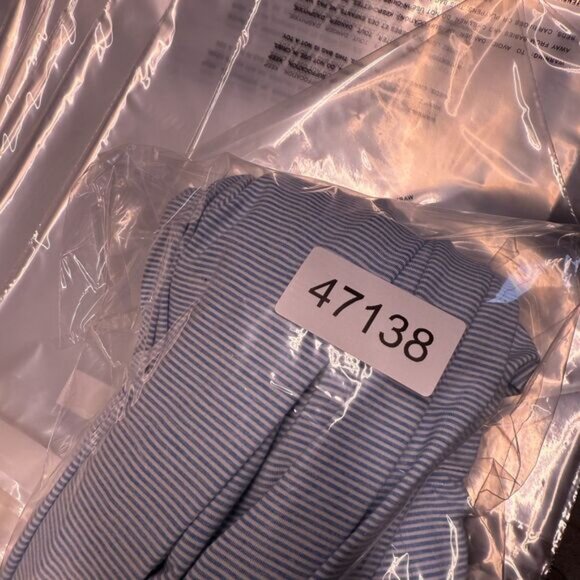 New Phoback Activewear Track Jacket Women L Large Blue Striped Zipper Active - Picture 6 of 6